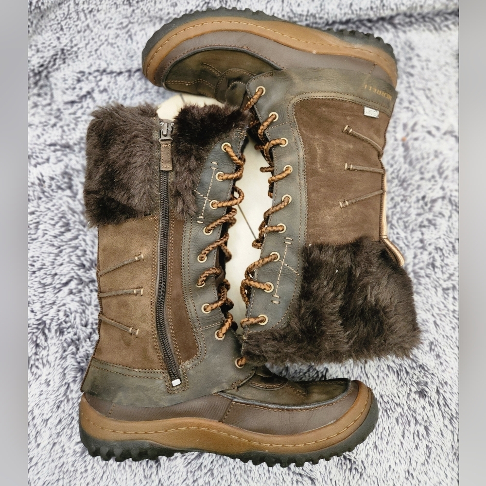 MERRELL Decora Prelude Winter Snow Boot Waterproof Faux Fur Tall 200g Women's 7 - Picture 6 of 9